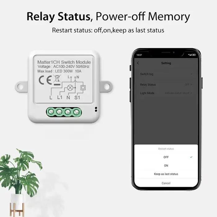 Module de commutation WiFi intelligent 1 CH pour lampe, interrompeur d'ampoule, contrôle à distance par smartphone, compatible Homekit Siri Google Home Alexa