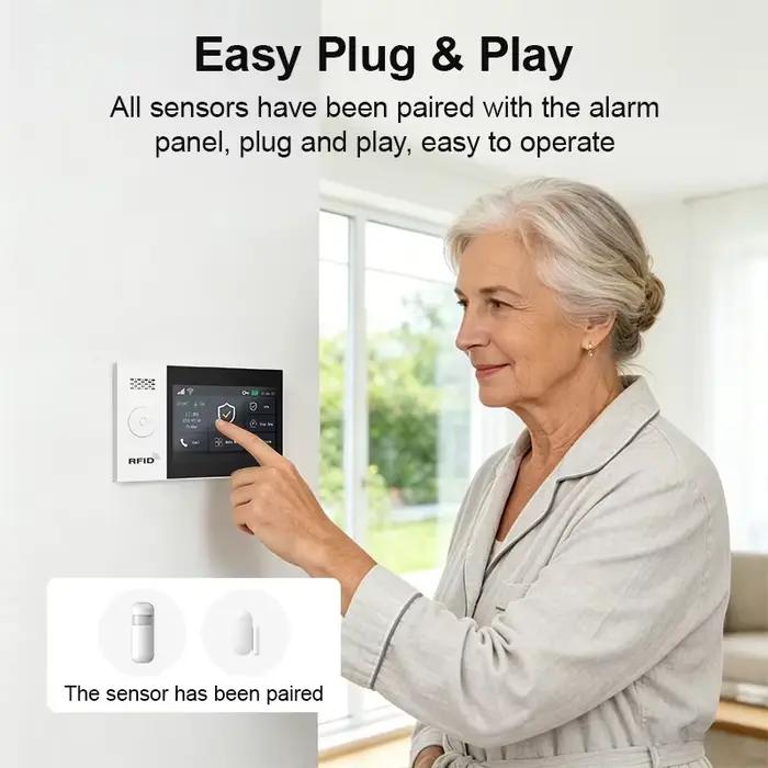 Alarme GSM WiFi compatible avec l'application Tuya Smart Life