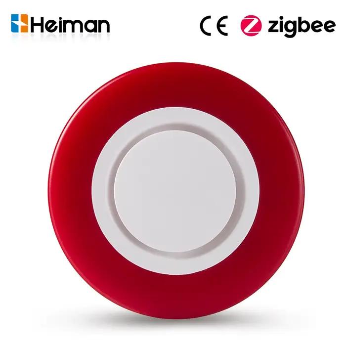 HEIMAN Zigbee 3.0 flash stroboscopique intelligent sirène klaxon alarme sonore avec 95DB grands sons pour maîtriser le voleur HA1.2