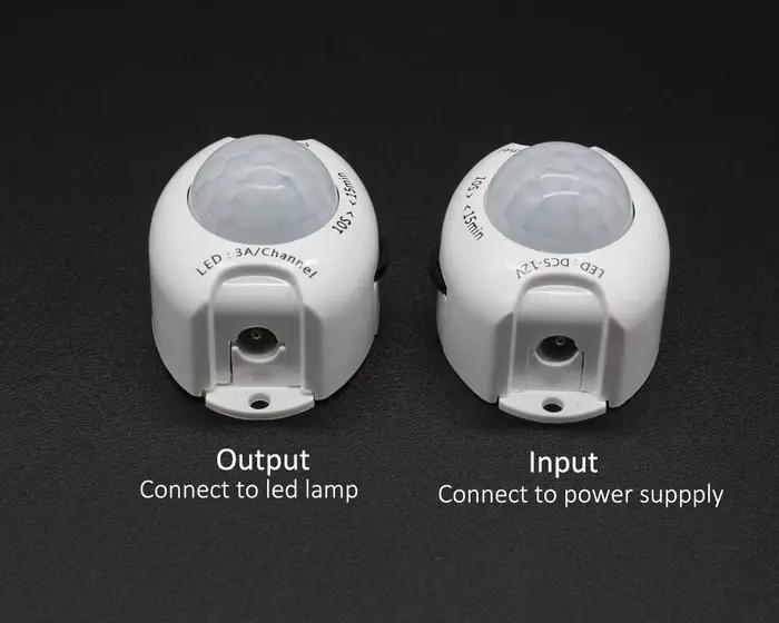 12V capteur de mouvement interrupteur de lumière 5V DC minuterie activée détecteur