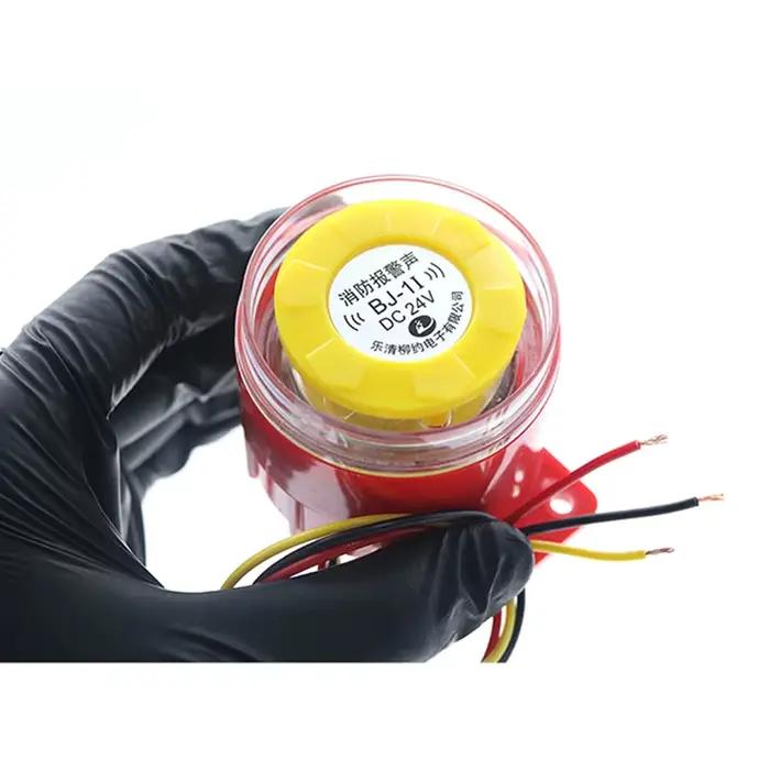 Sirène d'alarme industrielle à fort niveau de bruit BJ-1I 12V/24V/220V Buzzeur intégré pour système d'avertissement d'urgence de sauvetage incendie
