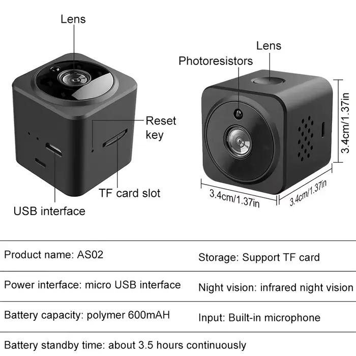 Caméra de sécurité Wi-Fi sans fil avec Vision nocturne HD 1080P et détection de mouvement