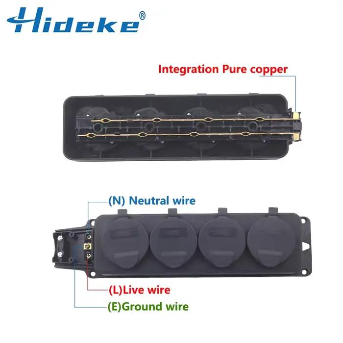Prise de courant industrielle étanche européenne IP54 16A 250V