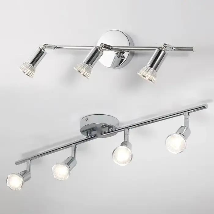 Plafond de cuisine rotatif Angle réglable GU10 ampoule LED lampe de Bar vitrine appliques murales salon armoire Spot éclairage