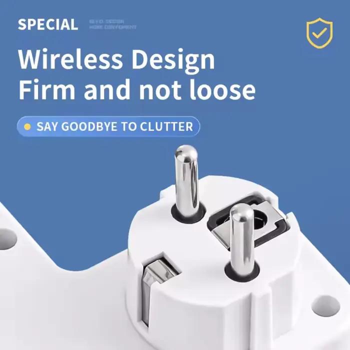 Multiples prises AC prise ue multiprise sans câble d'extension avec Ports USB protection contre les surtensions filtre réseau commutateur individuel