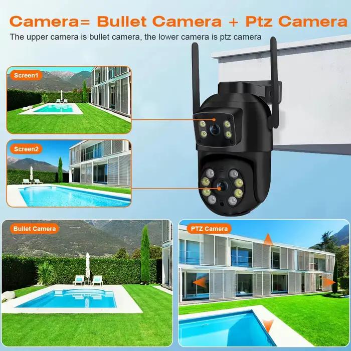 Caméra Wifi PTZ 8MP 4K avec double objectif