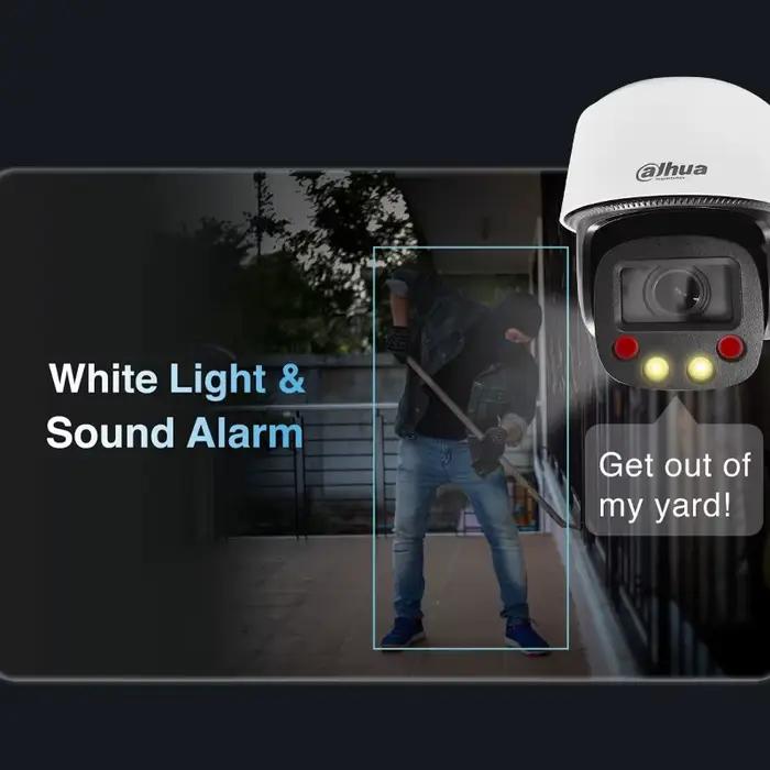 Dahua 4MP caméra PTZ couleur suivi automatique intelligent lumière chaude et son