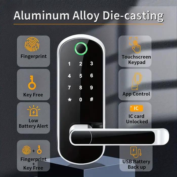 Serrure de porte intelligente à empreintes digitales