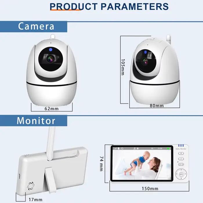 Moniteur vidéo pour bébé avec caméra et audio