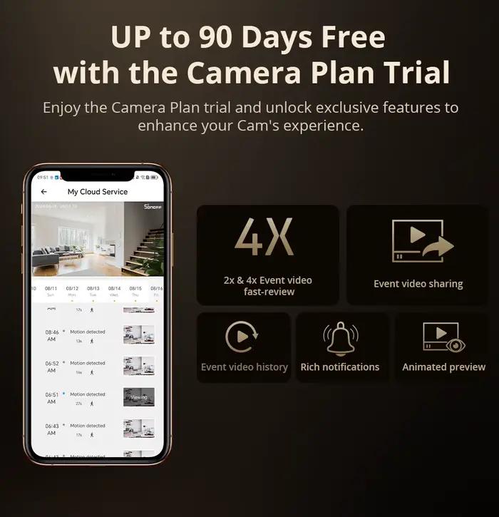 SONOFF CAM Slim Gen2 WiFi caméra de sécurité à domicile intelligente 1080P HD détection de mouvement Audio bidirectionnel eWeLink APP prise en charge Alexa Google