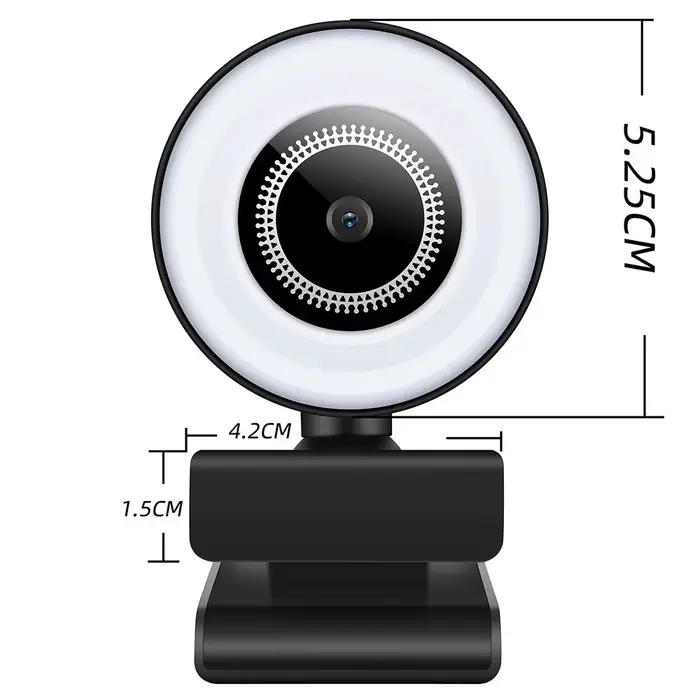 Webcam 4K 2K 1080P avec contrôle de la lumière