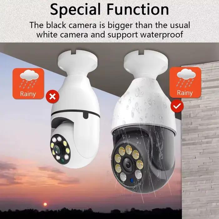 Caméra Ampoule 5MP 5G E27 WiFi TUYA Smart Life PTZ IP CCTV Extérieure Vision Nocturne 3MP