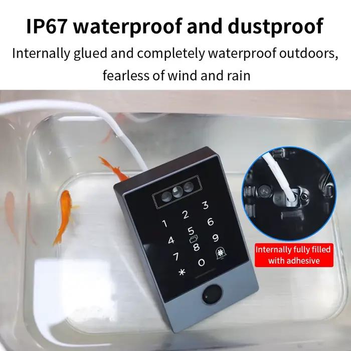 K3D TTLOCK WiFi vidéo sonnette interphone IP67 étanche RFID carte/empreintes digitales/Reconnaissance faciale/Palm Vien/PIN contrôle d'accès