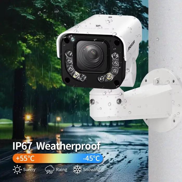 ASECAM 4K 8MP Camera Surveillance Extérieure PTZ 30X Zoom optique AI Détection de Véhicule WDR POE IMX415 Hikvision Compatible