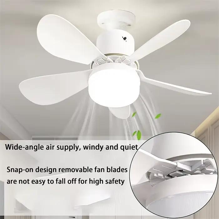 Ventilateur de plafond à douille avec télécommande