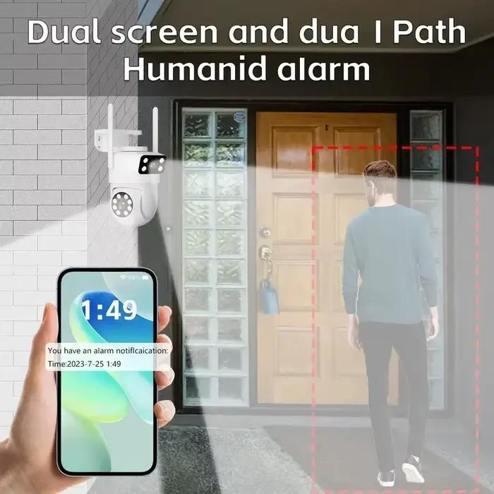 Caméra WIFI Tuya 5K 10MP à double objectif