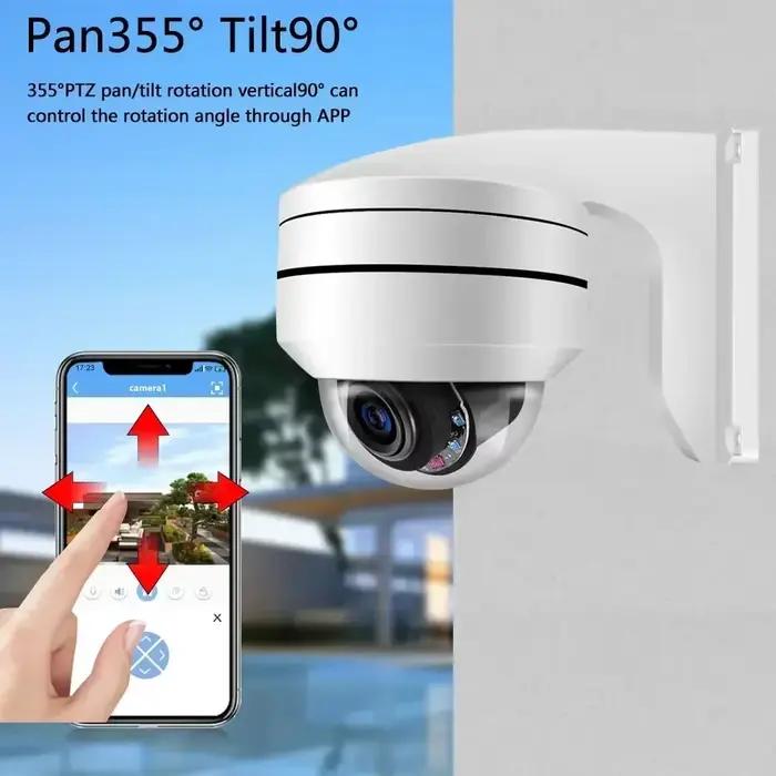 8MP 4K 12X Zoom POE caméra IP extérieure 5MP détection humaine métal PTZ vitesse dôme