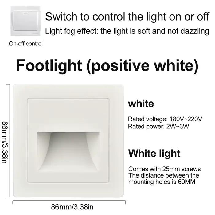 Encastré Led escalier lumière 180-220V applique murale éclairage étape