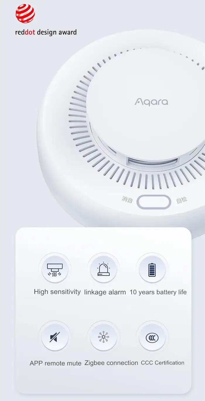 Aqara – détecteur de fumée Original Zigbee 3.0