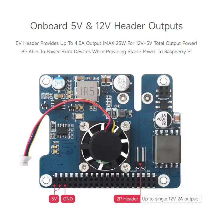 Adaptateur PCIe vers M.2 pour Raspberry Pi 5 avec prise en charge PoE