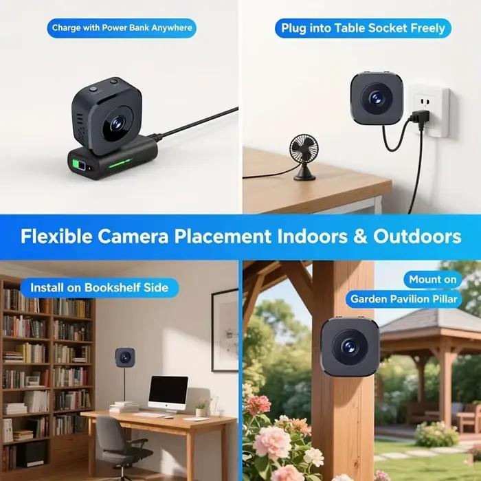 Xiaomi 4K HD Mini caméra de sécurité 6K Full HD WiFi Surveillance avec Audio bidirectionnel détection de mouvement