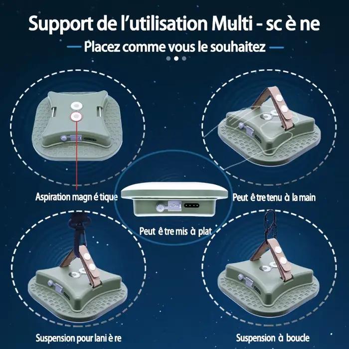 MOSLIGHTING rechargeable Camping forte lumière avec aimant zoom portable lampe de poche tente