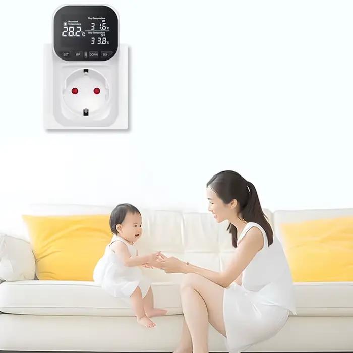 Thermostat de prise de régulateur de température numérique