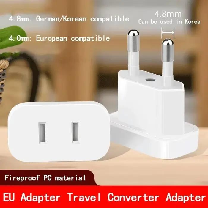 1 pièces 4.8mm adaptateur de prise de courant US vers ue Euro Europe