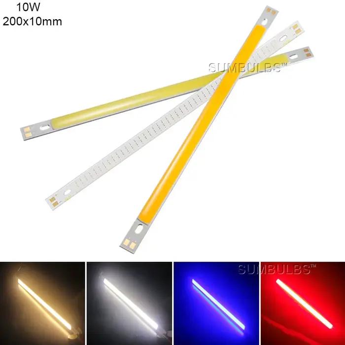 Sumbulbs – Source de lumière LED COB 12V, 2W-200W, barre lumineuse ronde de couleur blanche, rouge, bleue, puce de lampe à monter soi-même