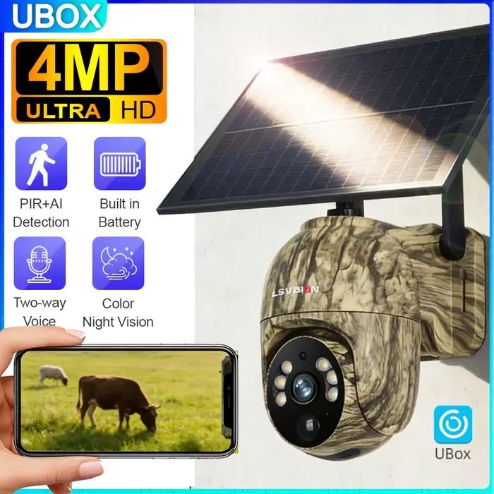 Caméra solaire Ubox 4G LTE avec panneau solaire