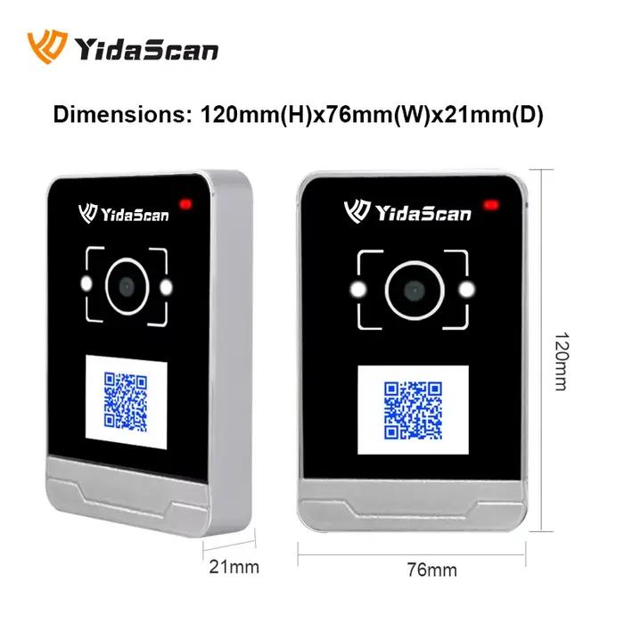 Lecteur de code QR Contrôle d'accès NFC RFID Extérieur IP65 Étanche TCP/IP WiFi Bluetooth Alimentation sur LAN Wiegand