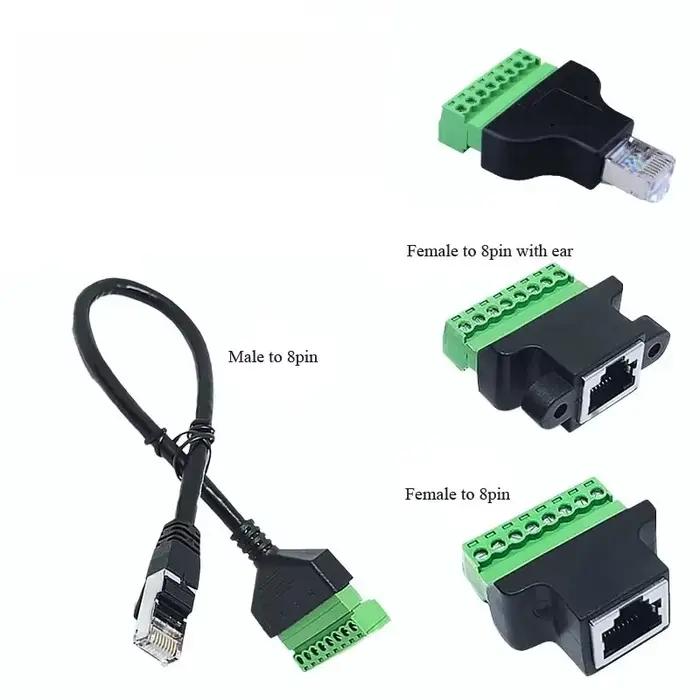 Câble d'extension RJ45 mâle vers borne 8 broches