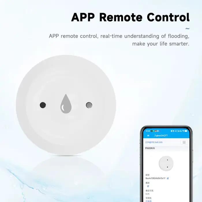 Capteur de fuite d'eau intelligent pour maison connectée ZigBee 2MQTT