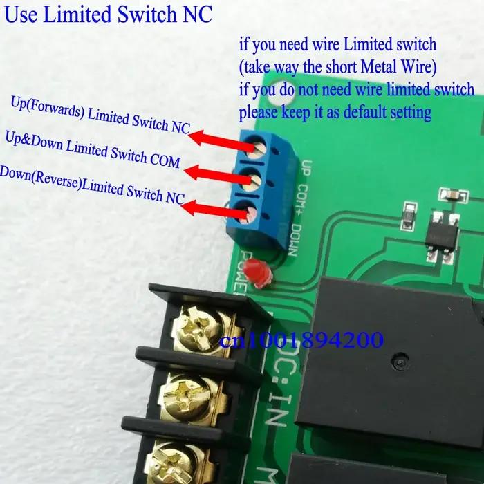 Haute puissance 12V DC 40A 400W moteur télécommande sans fil interrupteur volet roulant porte rideau électrique à distance avant arrière