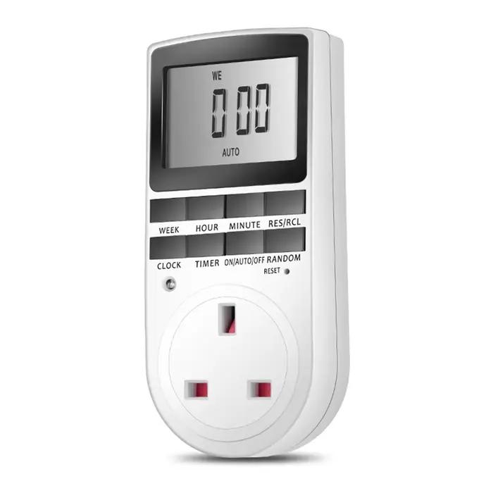 Minuterie numérique Programmable, interrupteur de temps, sortie 230V 220V 120V 16A 15A 13A 10A UK EU US, prise de minuterie de cuisine 60Hz