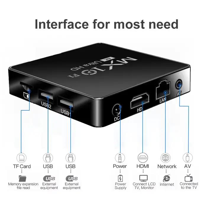Smart TV Box Android 13 MX10 F1 Allwinner H313 Mali-G31 TV Box Support