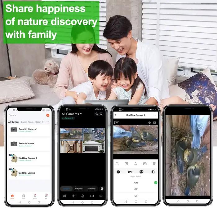 Caméra WiFi HD Tuya Smart Life pour nichoir à oiseaux