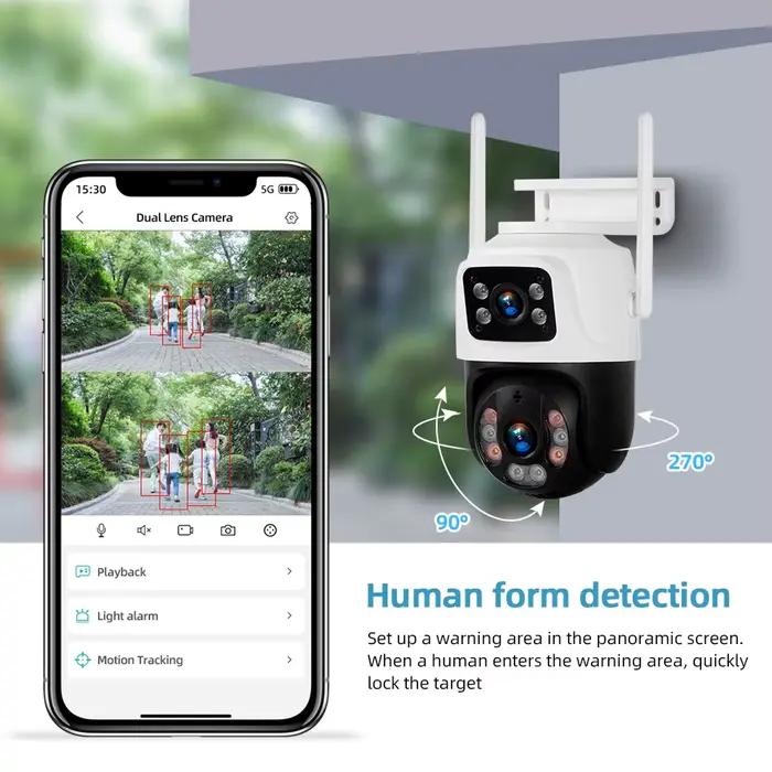KERbiomom8CH-Caméra IP de vidéosurveillance extérieure