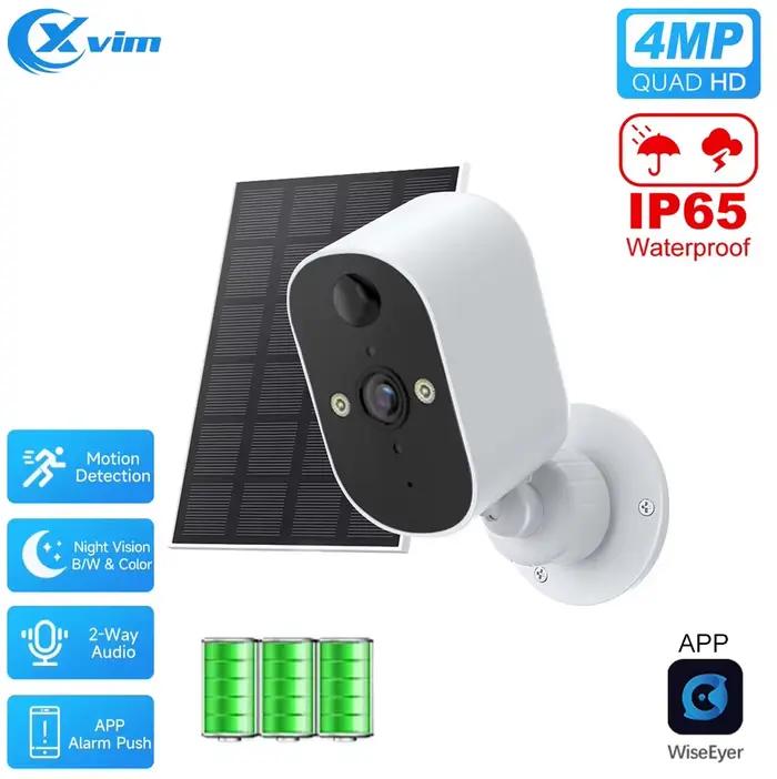 Caméra de sécurité solaire XVIM 1080P sans fil WiFi 2K