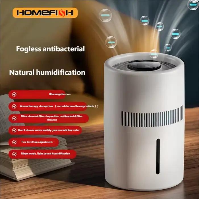 HOMEFISH Humidificateur purificateur d'air sans brouillard pour bureau à domicile