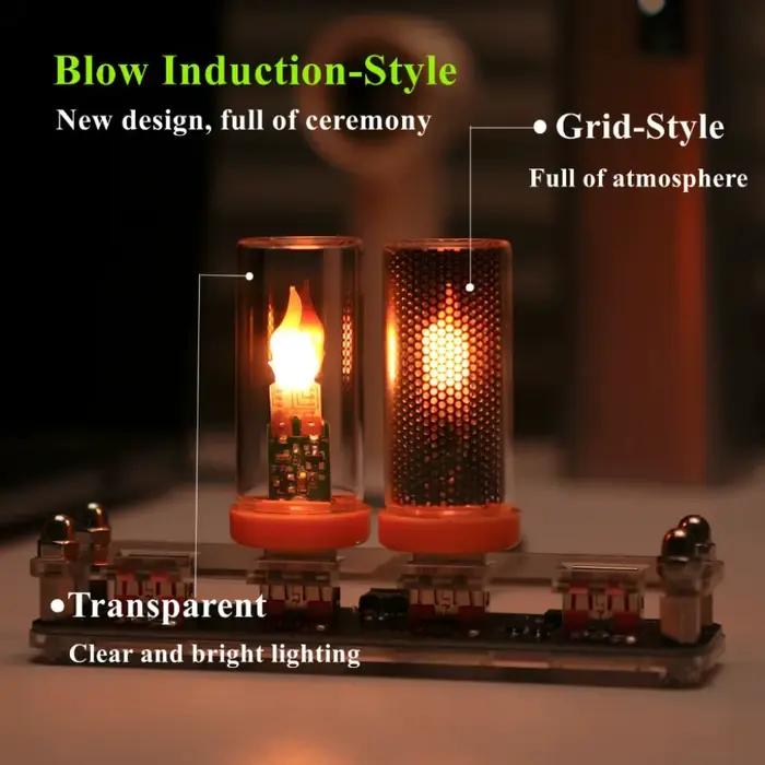 Lampe LED USB à effet flamme avec contrôle de souffle