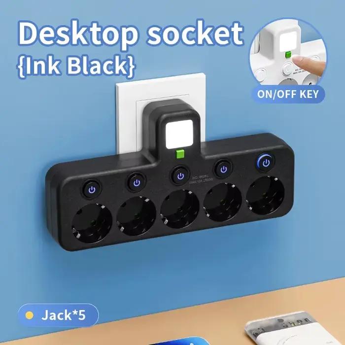 Prise ue prise électrique 5 prises sans rallonge avec ou sans cela Ports USB type-c deux spécifications