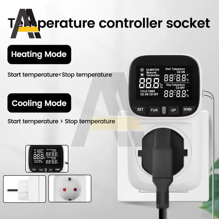 Thermostat à affichage numérique LCD