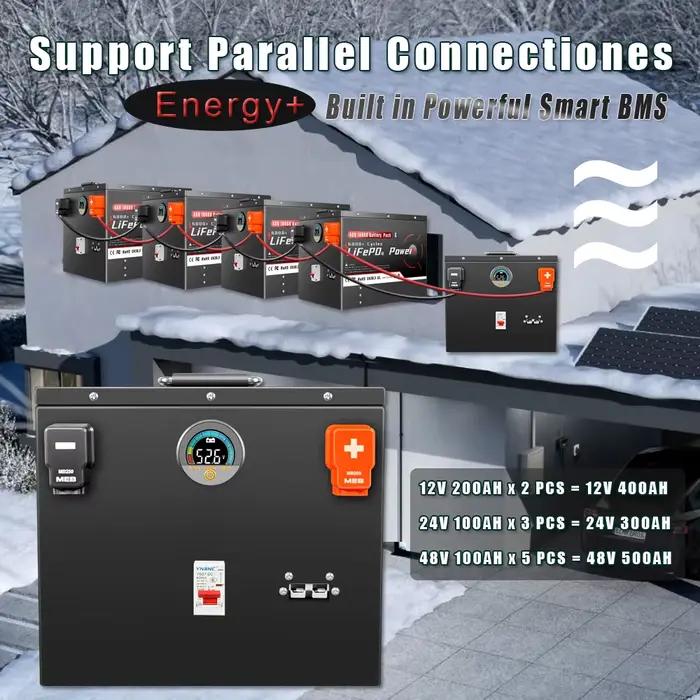 Batterie LiFePO4 24V 48V 100Ah 200Ah