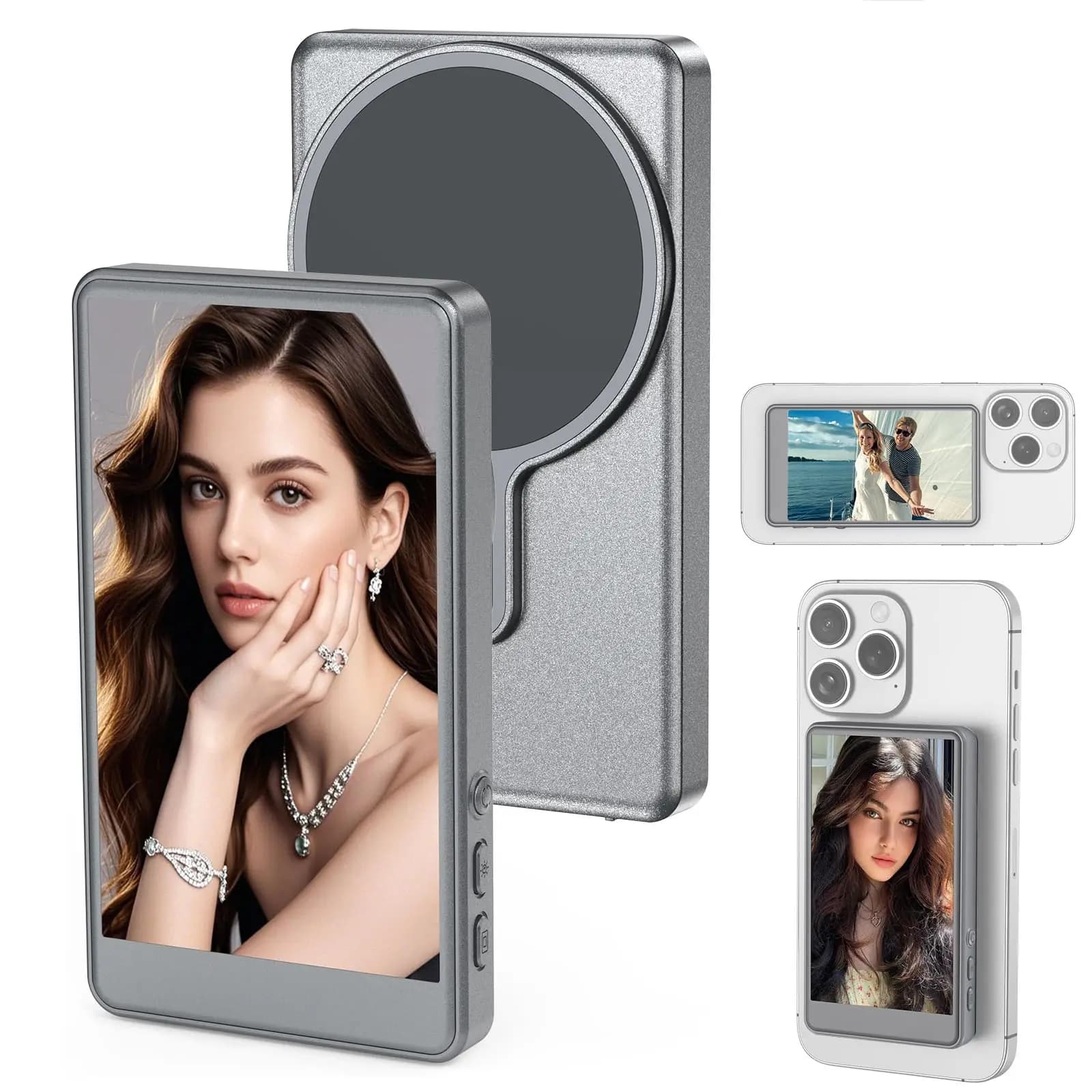 Écran de moniteur de Selfie de téléphone magnétique pour Smartphone caméra arrière Selfie Vlog flux