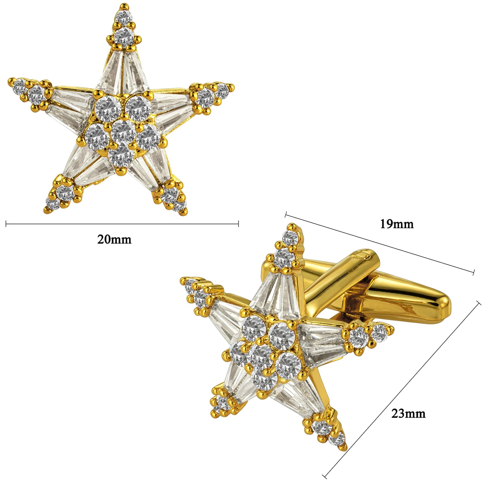 HAWSON boutons de manchette en Zircon pour hommes, chemise française, boutons de manchette de luxe,