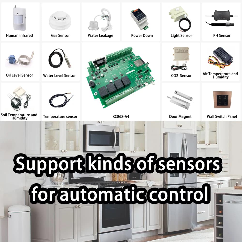 KC868-A4 carte de développement ESP32 Wifi cite Switch MQTT TCP Web HTTP ESPhome Home Assistant Tase