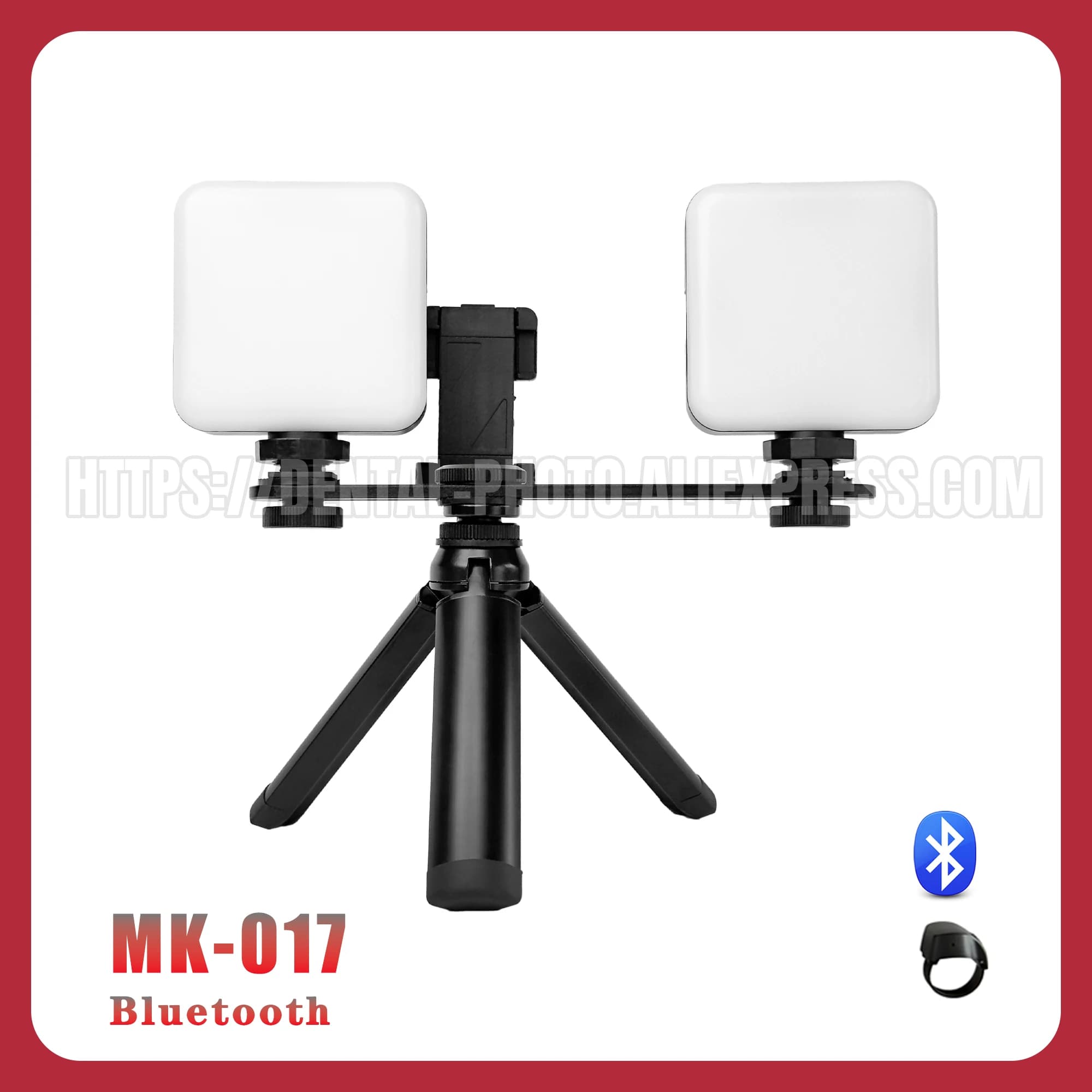 Lampe LED portable HERA pour photographie mobile, idéale pour photos dentaires, macro, nail art, cor
