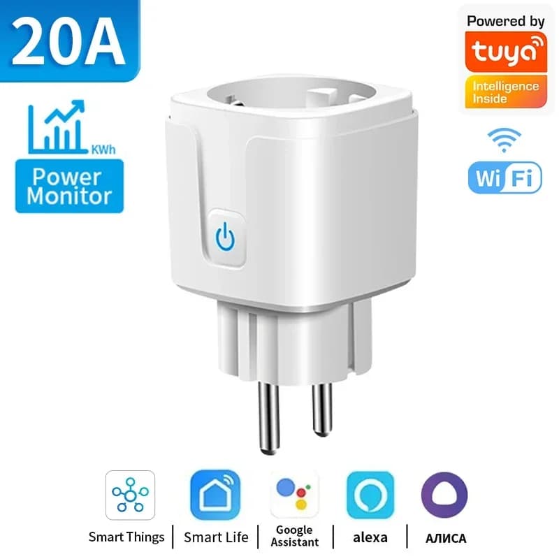 TNCE Tuya Wifi/Zigbee3.0 prise intelligente prise ue 16/20A moniteur de puissance télécommande vie i