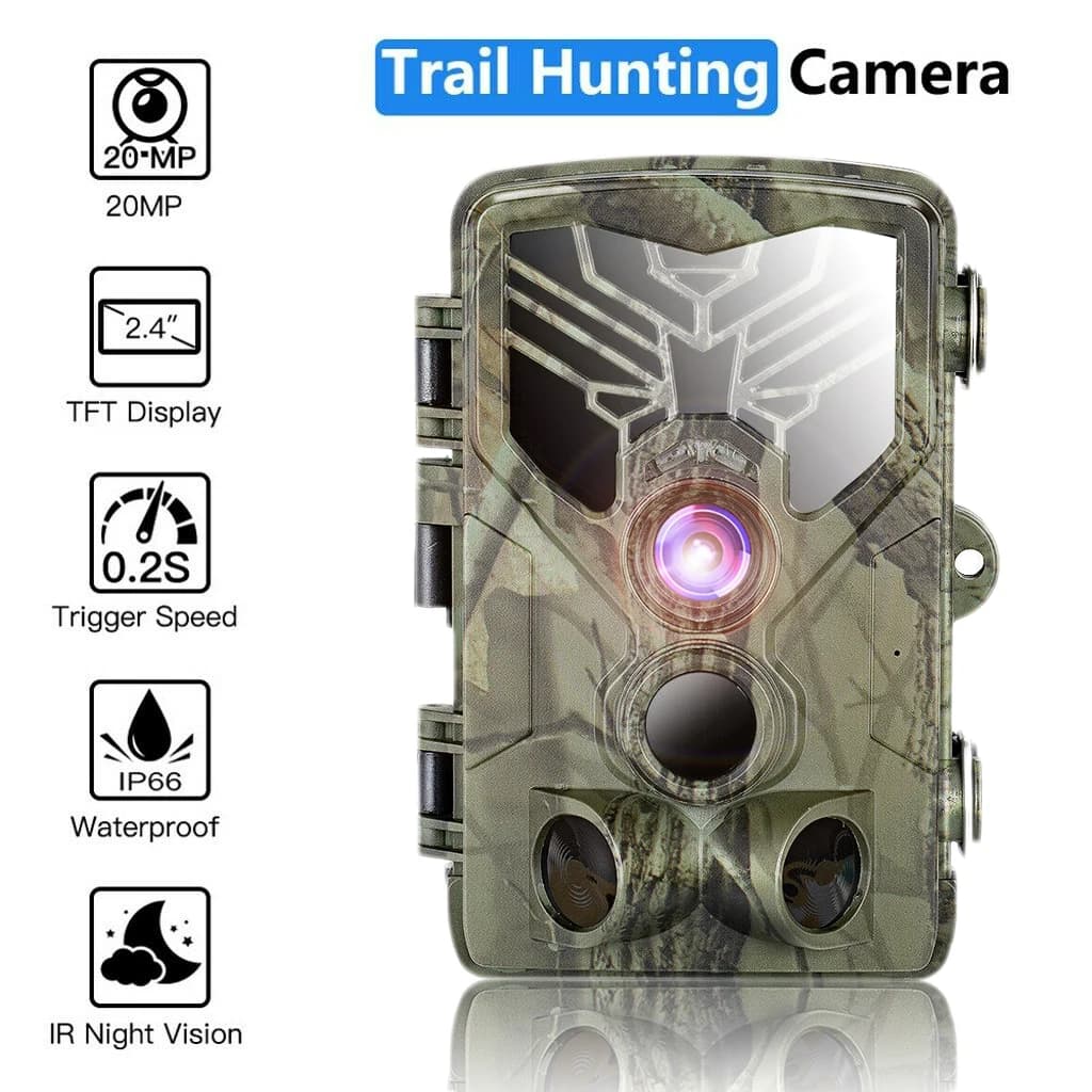 Caméra de surveillance extérieure pour la sécurité à domicile, caméras de chasse, pièges photo, visi